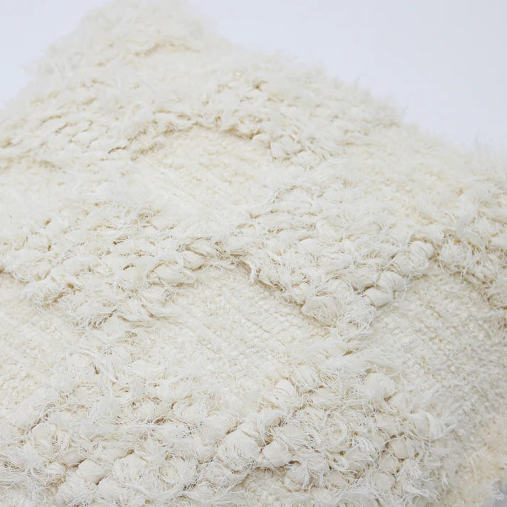 Recycled Cotton Cushion – Ecru Checks – Perfect for living room and bedroom