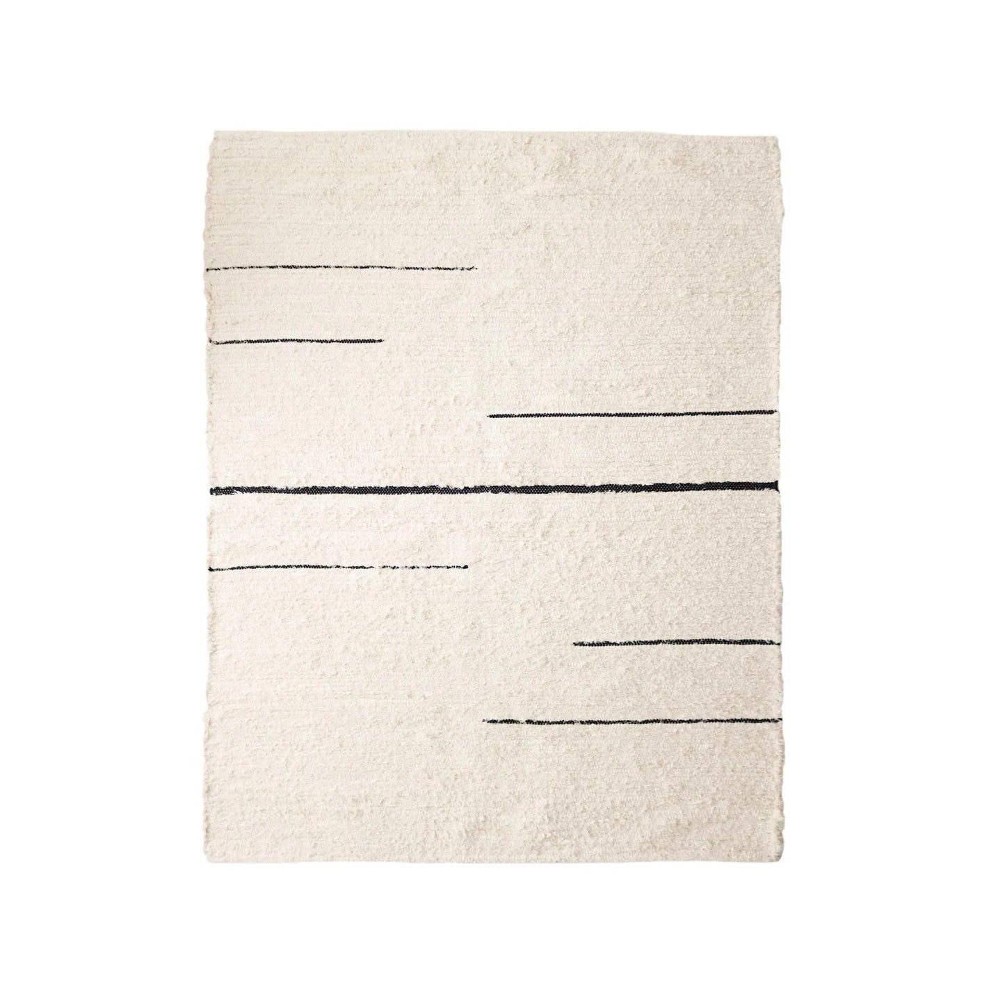 Recycled Cotton Rug – Ecru 7 lines – Perfect for living room and bedroom