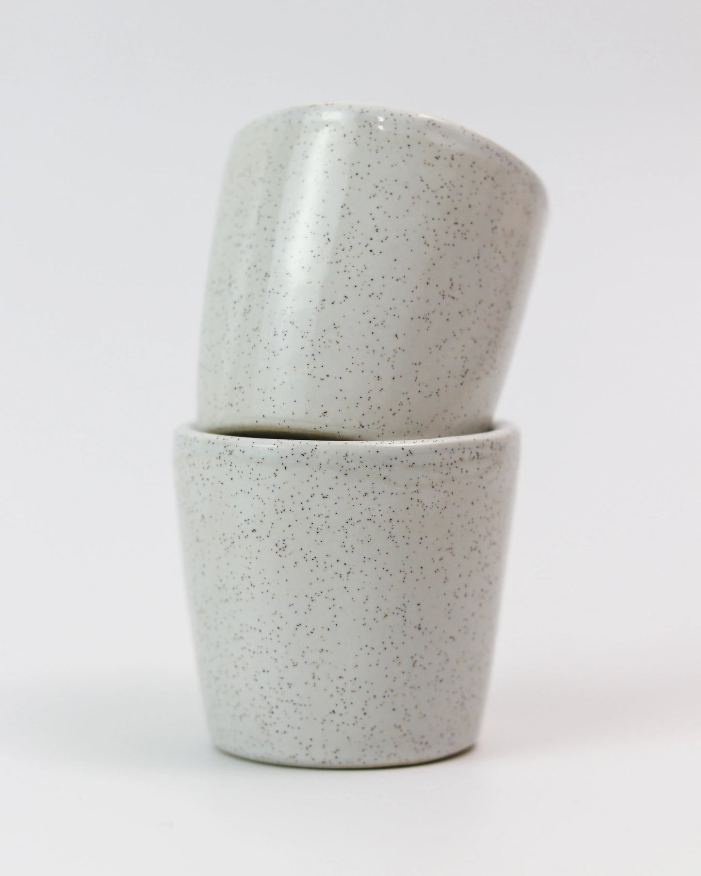 Speckled coffee cup - Ceramic in White