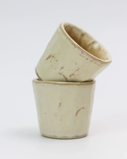 Beige coffee cup - handmade ceramic in cream