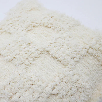 Recycled Cotton Cushion – Ecru Checks – Perfect for living room and bedroom