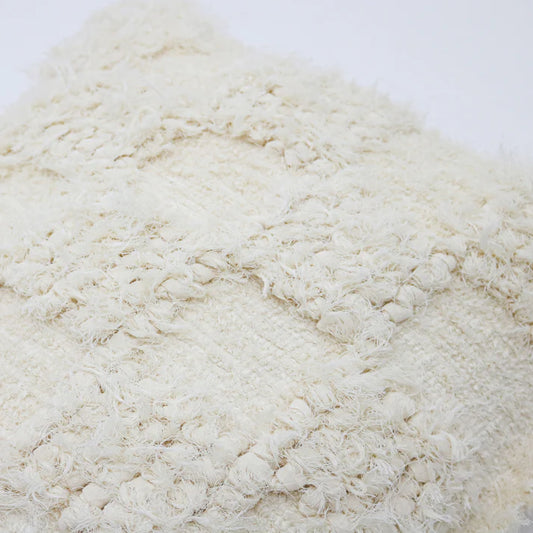 Recycled Cotton Cushion – Ecru Checks – Perfect for living room and bedroom