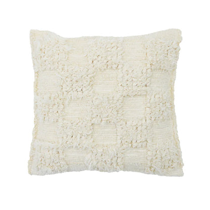Recycled Cotton Cushion – Ecru Checks – Perfect for living room and bedroom