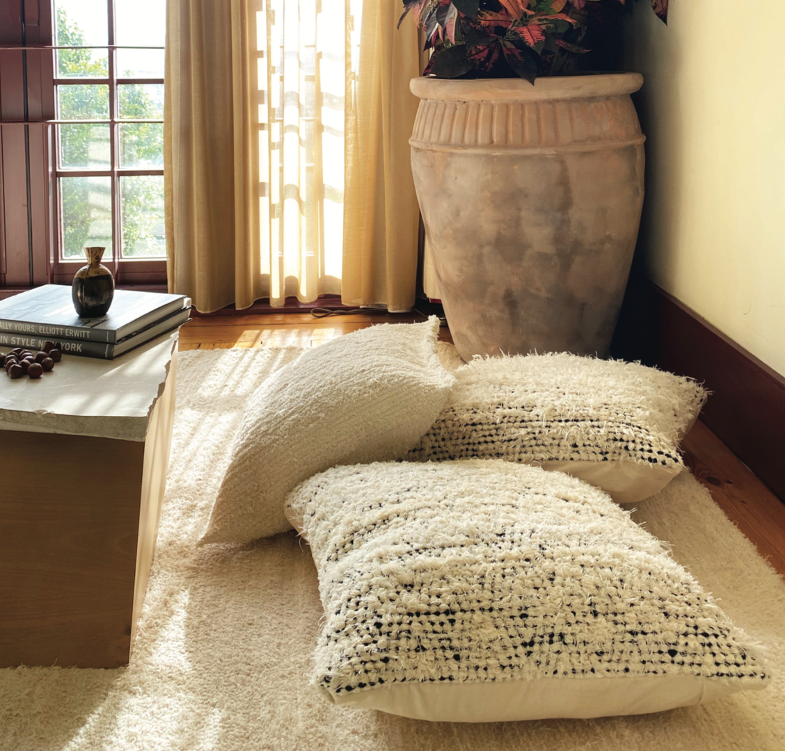 Coussin en coton recyclé – Provence – Idéal pour le salon et la chambre